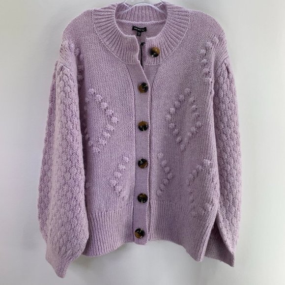 what to wear with a purple cardigan